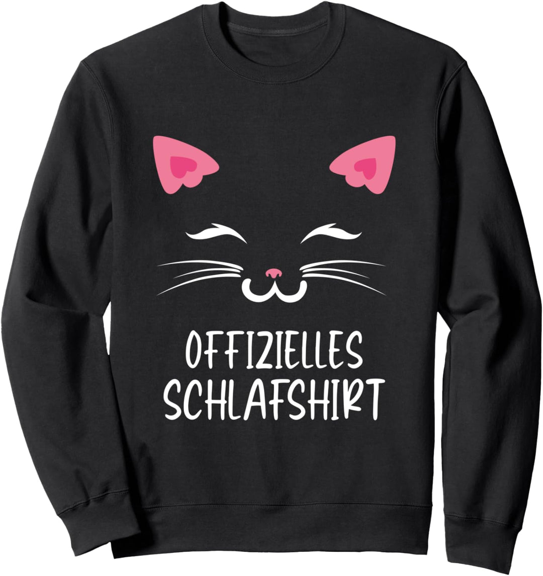 Schlafmütze Frauen Mädchen Morgenmuffel Katze Schlaf Sweatshirt