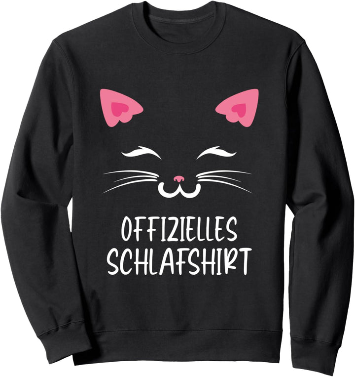 Schlafmütze Frauen Mädchen Morgenmuffel Katze Schlaf Sweatshirt