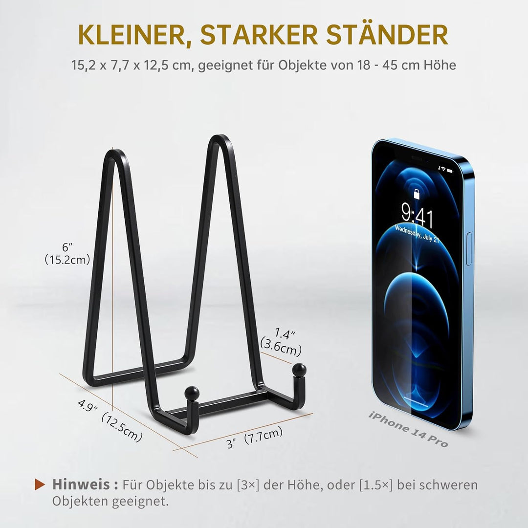 Staffelei Aufsteller Teller Ständer Metall - 4 Stück Tellerständer - Deko Tellerhalter - Dekoteller