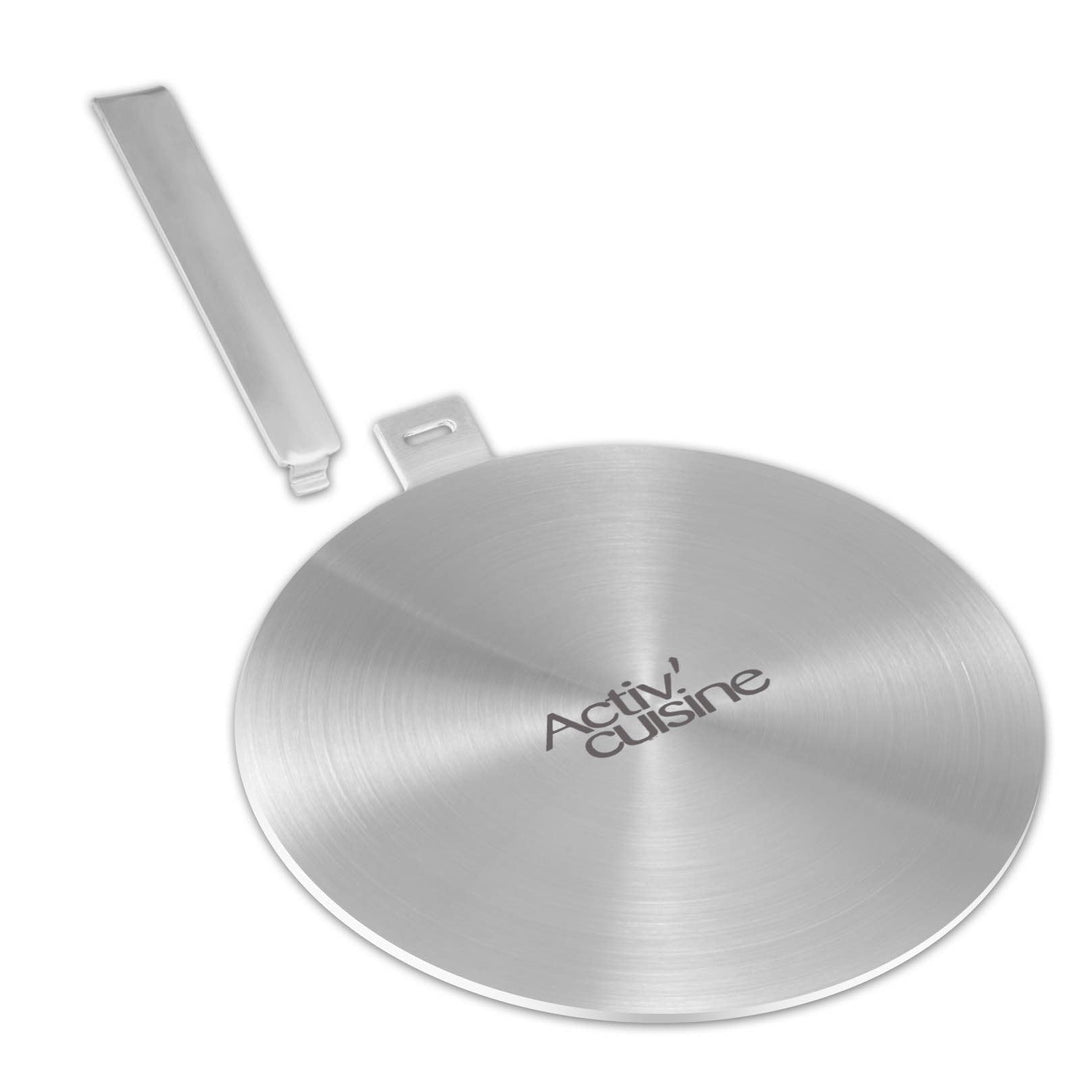 ACTIV CUISINE Induktion Adapterplatte 24cm Induktionsadapterplatte mit abnehmbarem Edelstahlgriff Mo