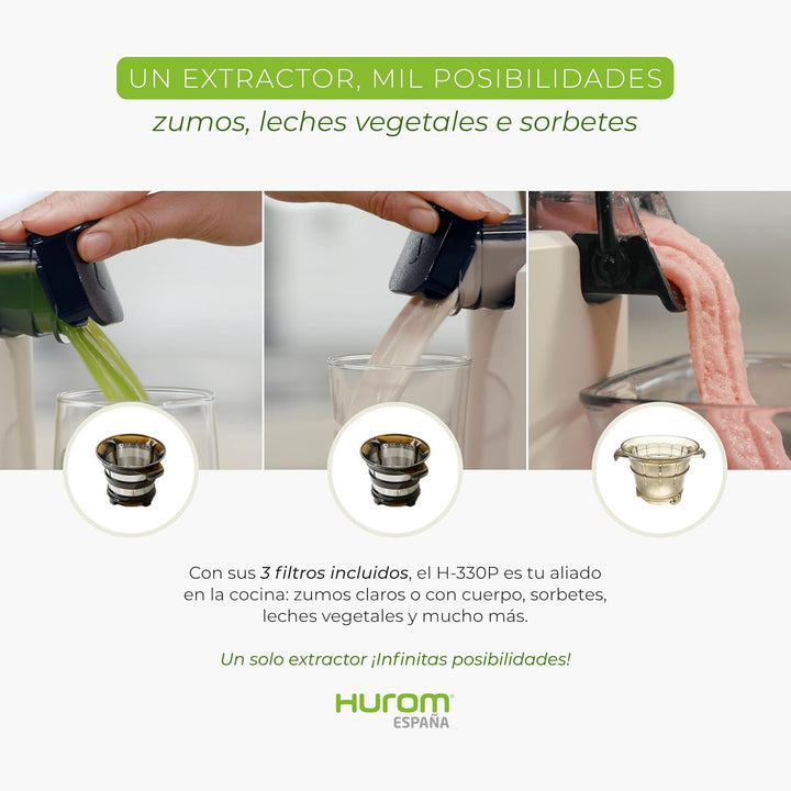 Hurom | Entsafter H330P - gesünder, schmackhafter und verschwendungsfreier Saft, Premium-Entsafter,