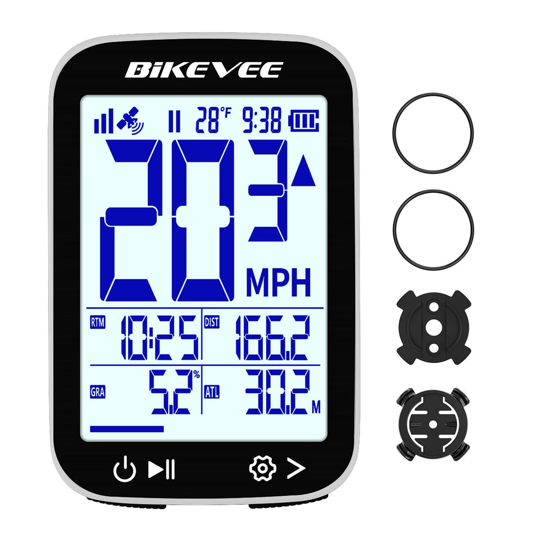 GPS Fahrradcomputer Kabellos Wasserdicht 2.4 Zoll FSTN Display IPX7 28h Akkulaufzeit Leichtes Fahrra