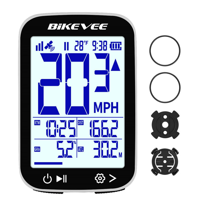GPS Fahrradcomputer Kabellos Wasserdicht 2.4 Zoll FSTN Display IPX7 28h Akkulaufzeit Leichtes Fahrra