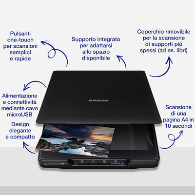 Perfection V39II A4 Flachbett-Foto- und Dokumentenscanner mit Ständer