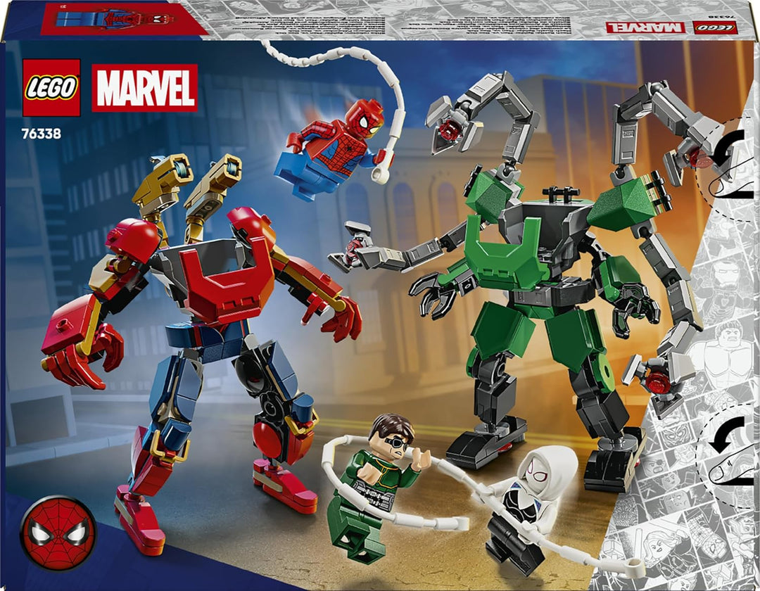 LEGO | Mech-Duell: Spider-Man vs. Doc Ock - Superhelden Spielzeug mit 2 Actionfiguren, 3 Minifiguren