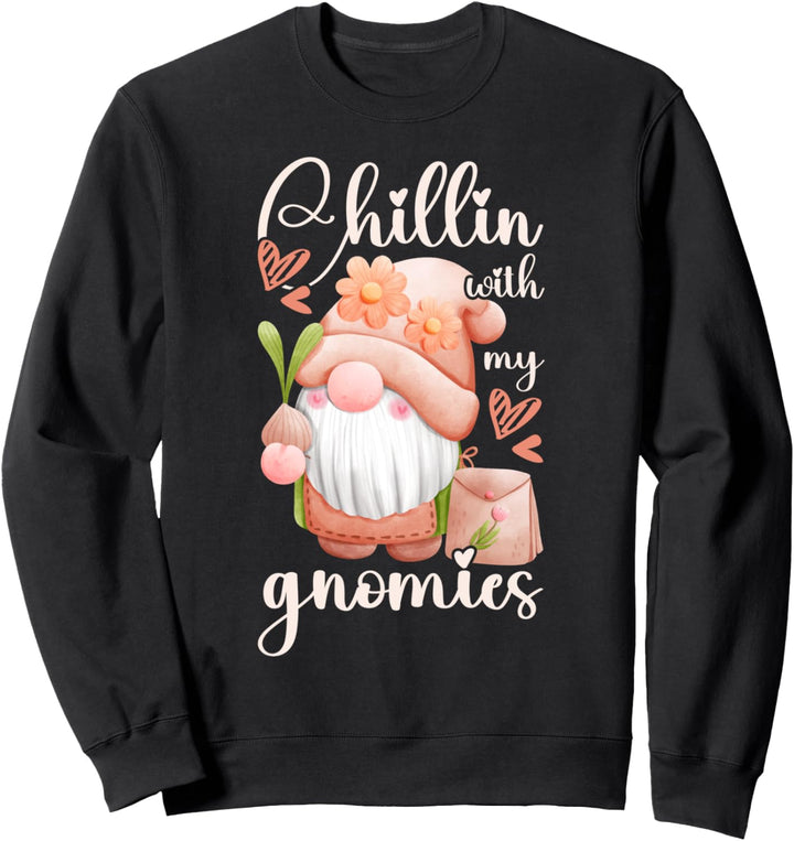 Gartenzwerg mit Zwiebel, Garten, Wichtel, Herzen Sweatshirt