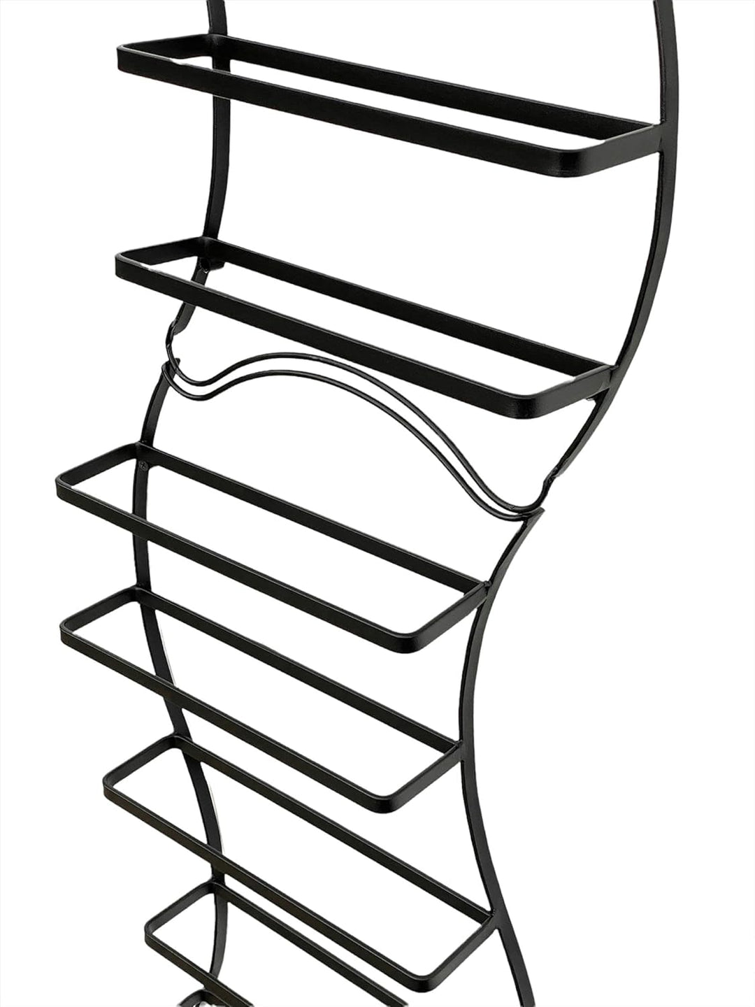 DanDiBo 2er Set Weinregal Metall Schwarz Wand erweiterbar für 10 Flaschen Lento Flaschenregal 96270