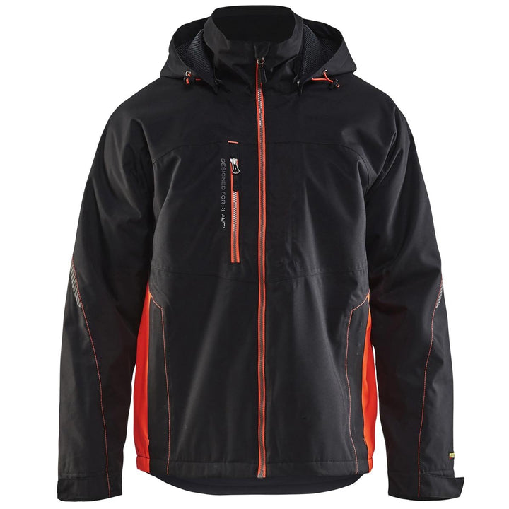 Blakläder 479019779955XXL Shell Jacke, Schwarz/warn Rot, XXL Black / High Red XXL, Black / High Red