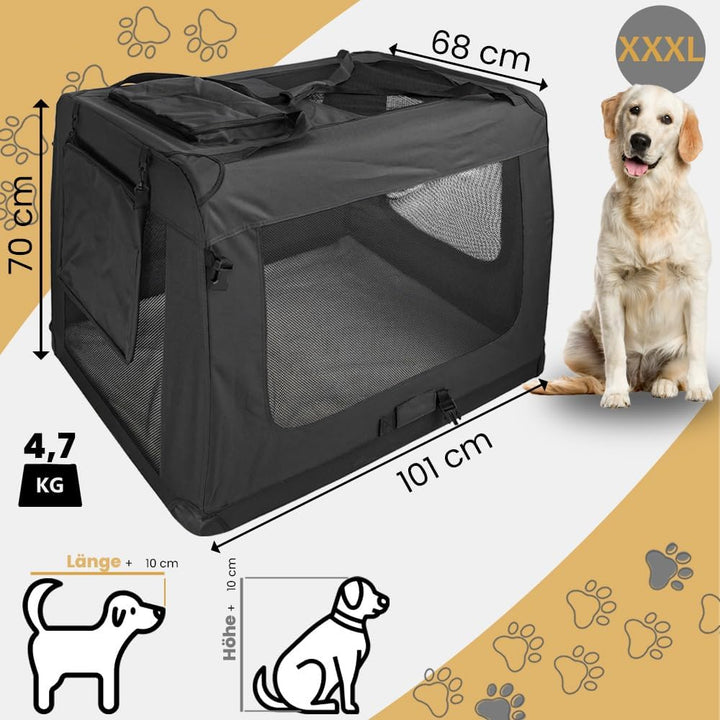 Faltbare Hundebox Transporttasche Transportbox Auto für Katze Hunde Grosse Kleine Box Bag Bed Decke