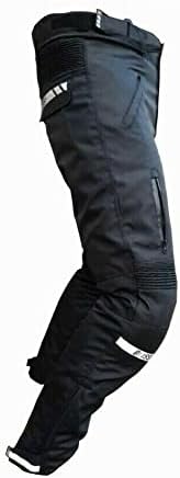 BI ESSE - wasserdichte Motorradhose für Herren mit zertifizierten Protektoren (Schwarz XS) XS Schwar