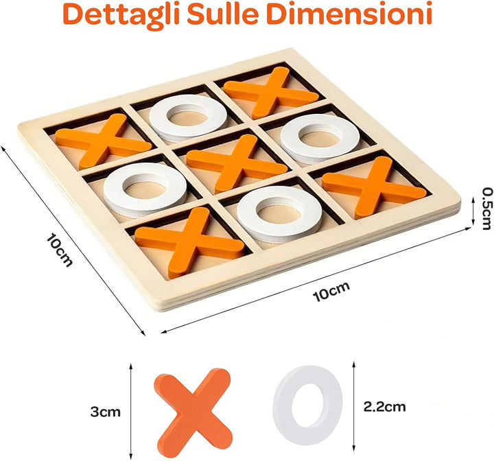 Kindergeburtstags Gadget, 20 Stück Mini-Tic-Tac-Toe-Brett aus Holz für Kinder Spieltisch aus Holz Xo