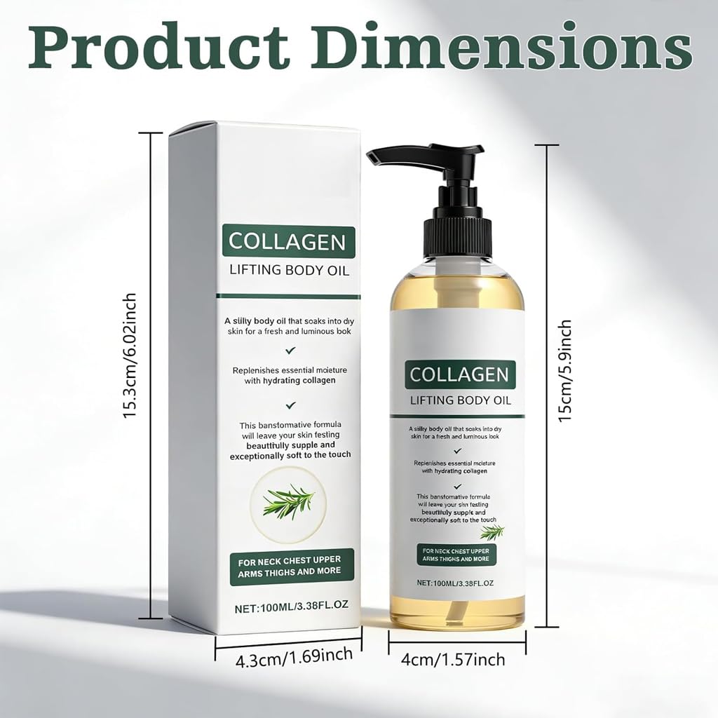 2 Stück Collagen Lifting Körperöl,Collagen Lifting Body Oil,Körperöl Straffend mit Rosmarinblattextr