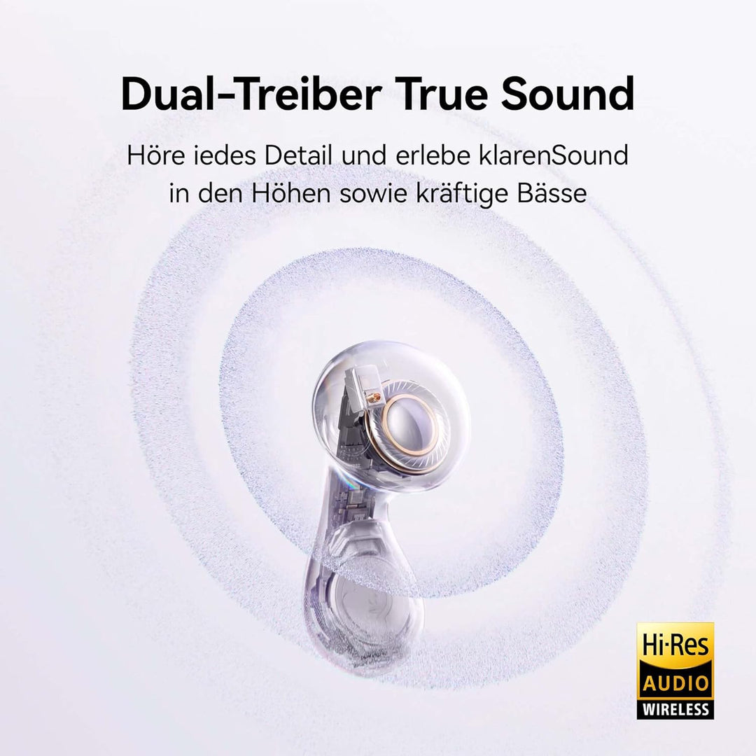 HUAWEI FreeBuds 6 kabellose Kopfhörer, Dual-Treiber True Sound, Stabile und klare Anrufe, Open-Fit-A