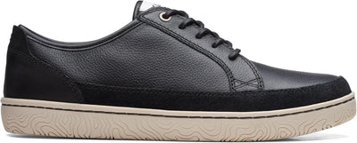 Clarks Herren Hodson Lace Sneaker 39.5 EU Black Leather, 39.5 EU Black Leather