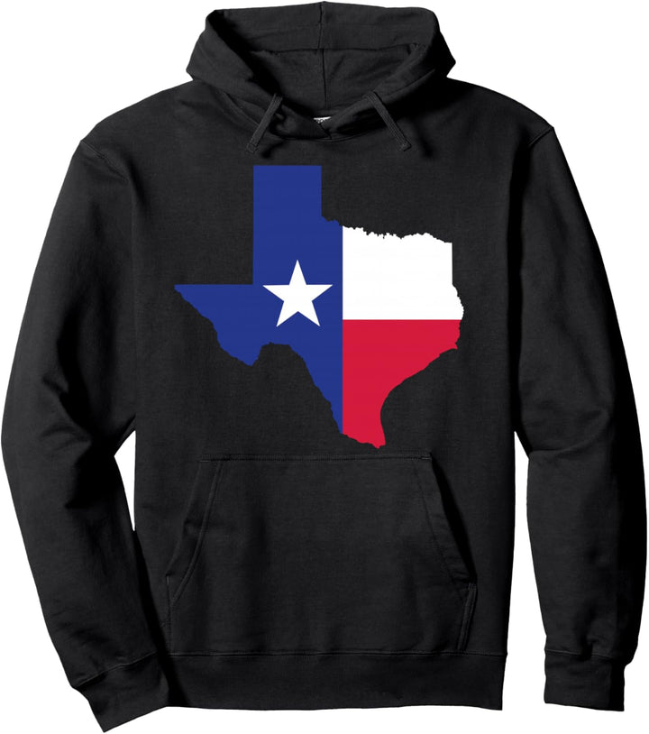 Texas Karte mit Flagge Pullover Hoodie