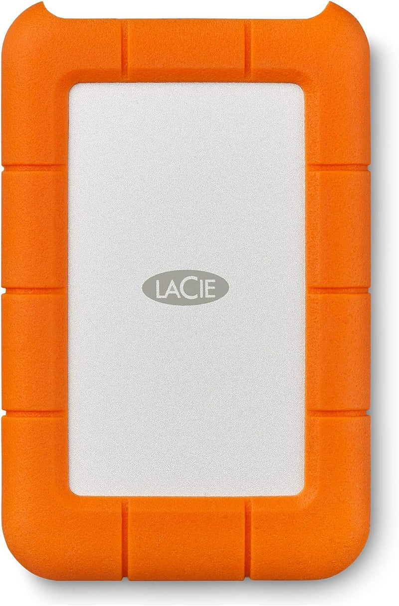 LaCie Rugged Mini 1TB tragbare externe Festplatte, 2.5 Zoll, PC & Mac, inkl. USB-C w/o USB-A Kabel,