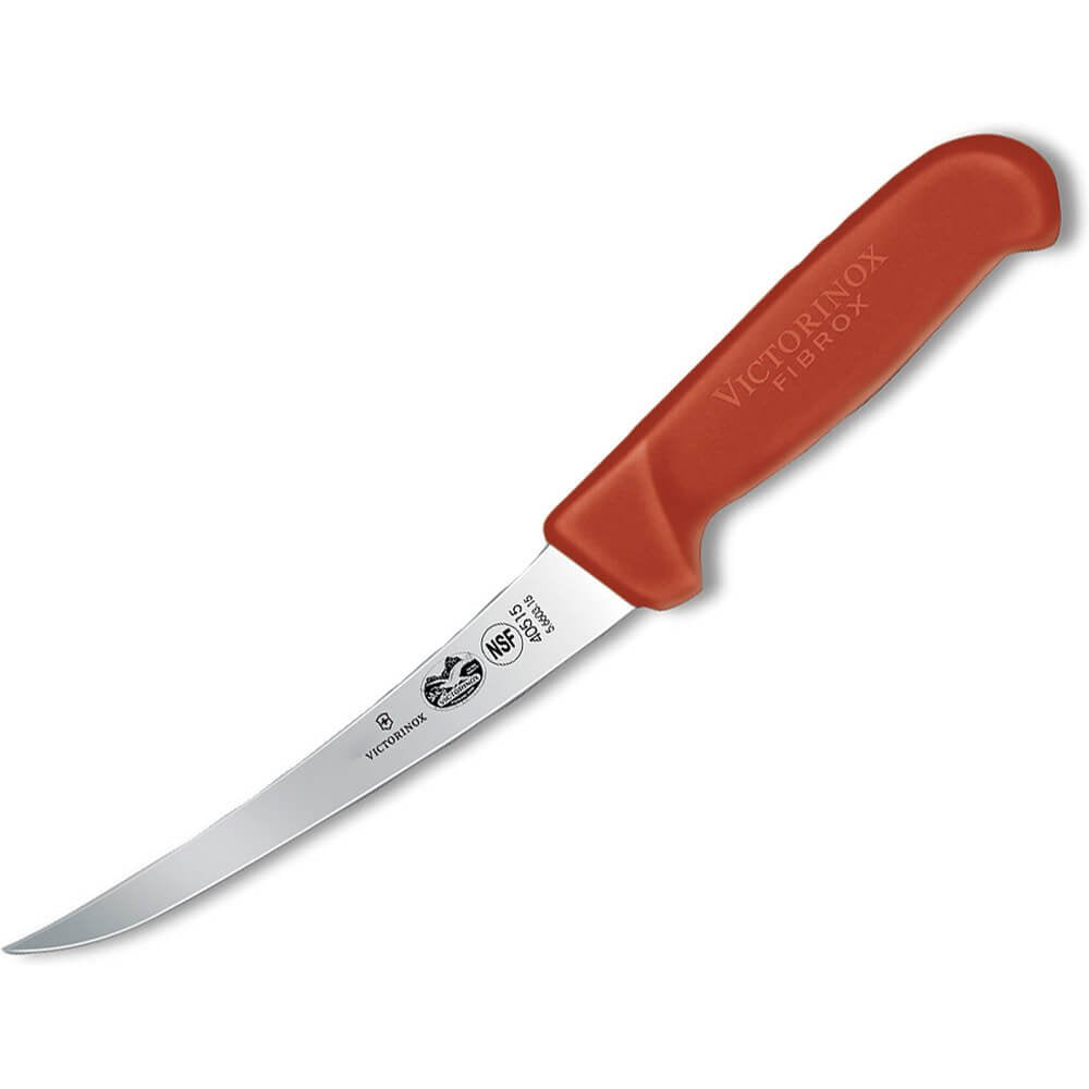 Victorinox, coltello disossatore da cucina Fibrox, manico ergonomico, 15 cm, rosso 15 cm Rot, 15 cm