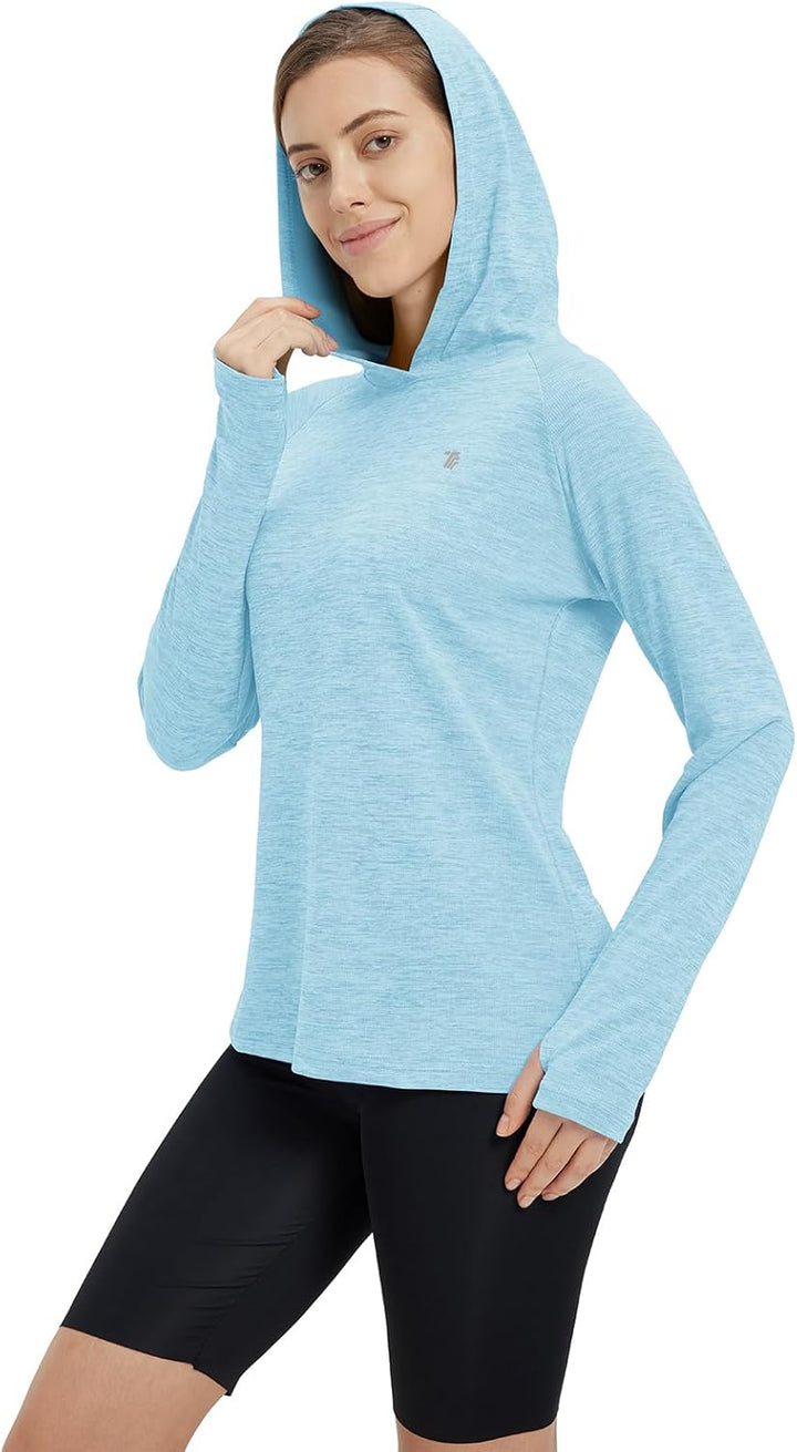 donhobo Damen Sport Shirt Langarm Laufshirt Pullover Sweatshirts Fitness Hoodies Running Yoga Tops m