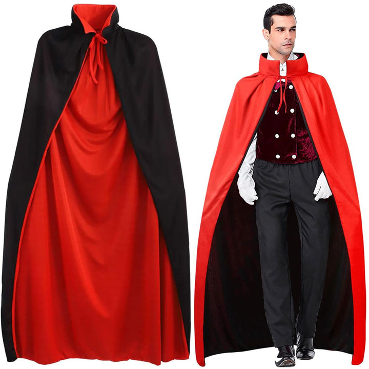 Winwild Halloween Vampir Umhang Erwachsene Halloween Kostüm Damen Vampir Cape Vampirumhang mit Krage