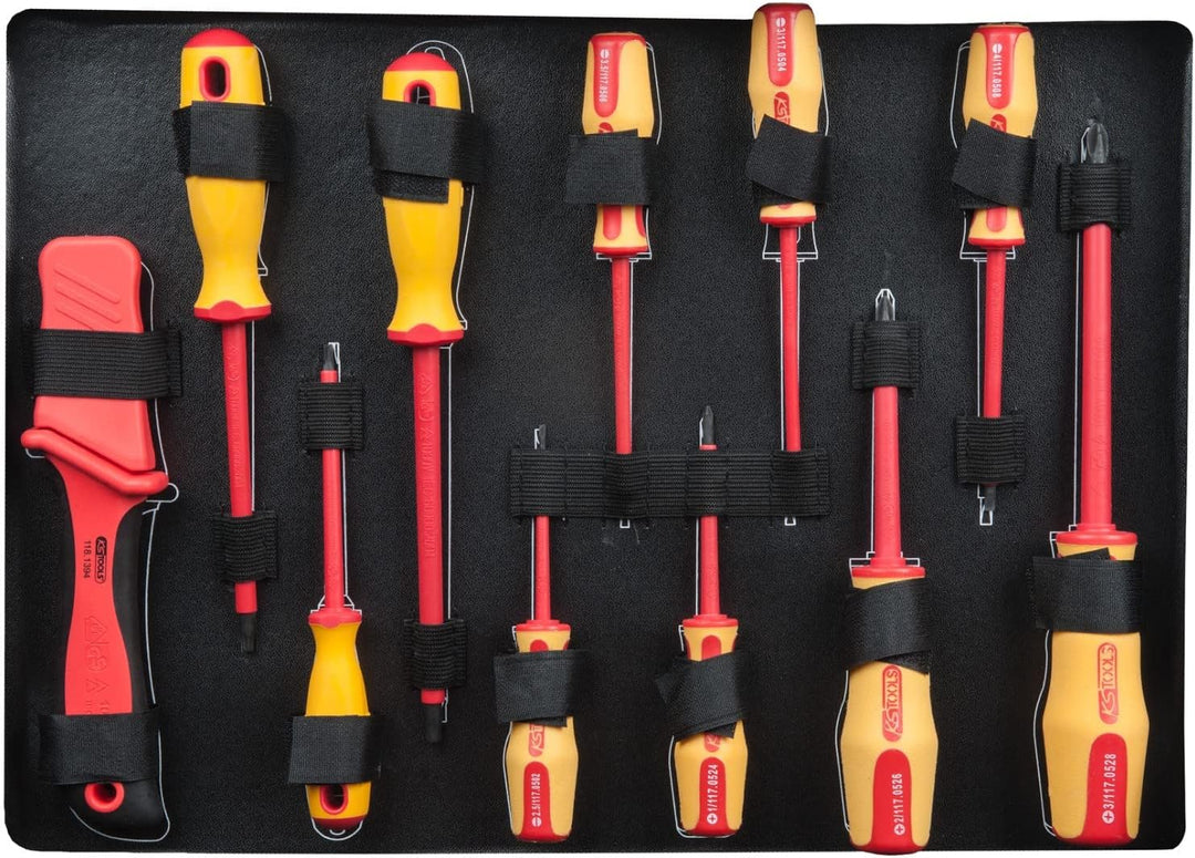 KS Tools 117.1890 Isolierter Werkzeug-Satz für Hybrid- und Elektrofahrzeuge, 43-tlg
