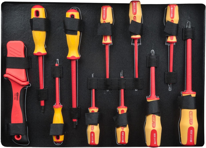 KS Tools 117.1890 Isolierter Werkzeug-Satz für Hybrid- und Elektrofahrzeuge, 43-tlg