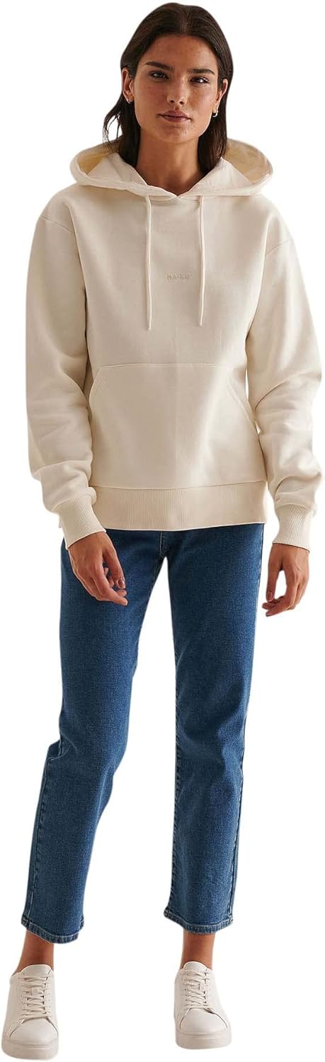 NA-KD Damen ton-Hoodie Kapuzenpullover M Natur, M Natur