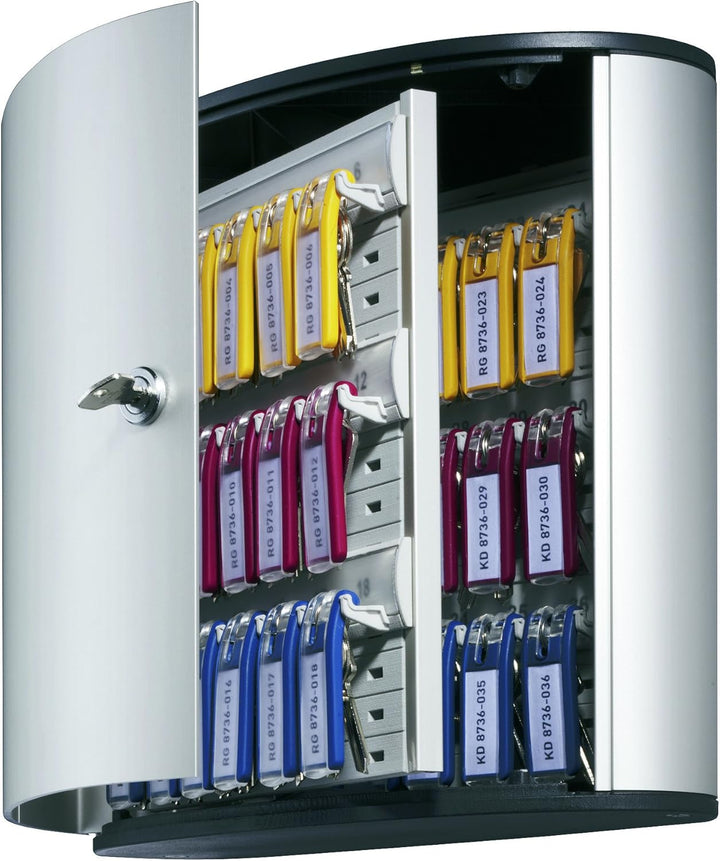 Durable Schlüsselkasten Key Box 36, für 36 Schlüssel, silber, 195223 36 Schlüssel Schlüssel, 36 Schl