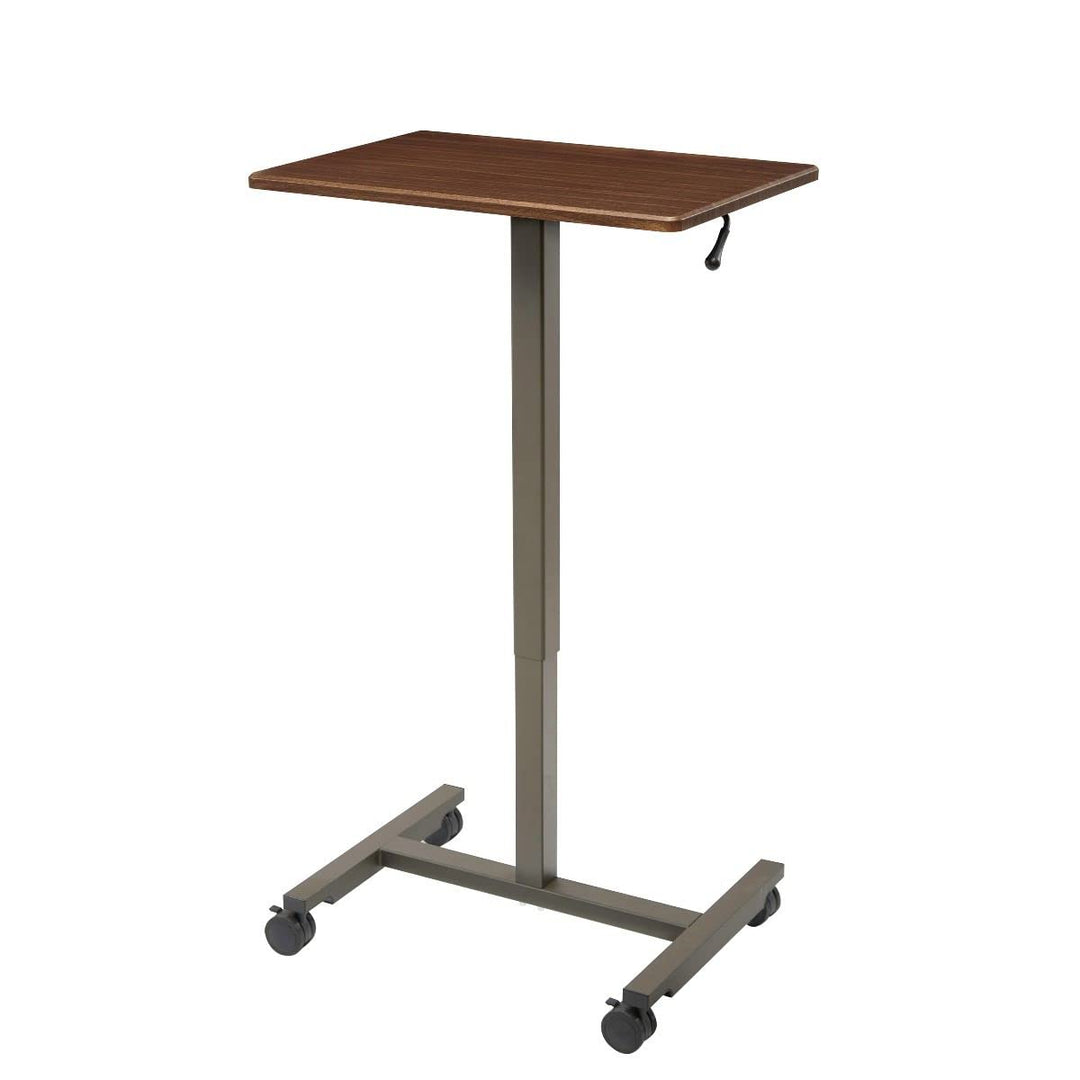 Seville Classics Airlift 62 cm pneumatisch höhenverstellbarer mobiler Steh-Sitz-Tisch (74,4 bis 110,