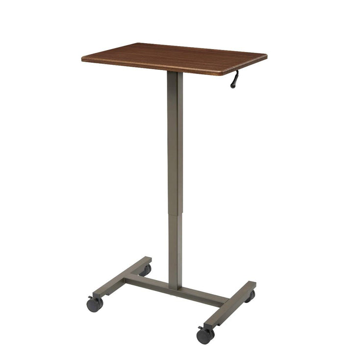 Seville Classics Airlift 62 cm pneumatisch höhenverstellbarer mobiler Steh-Sitz-Tisch (74,4 bis 110,