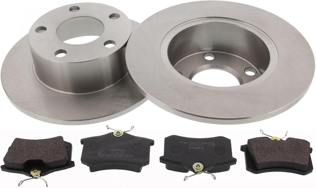 Mapco 47864 Bremsensatz Bremsscheiben und Bremsbeläge Hinterachse