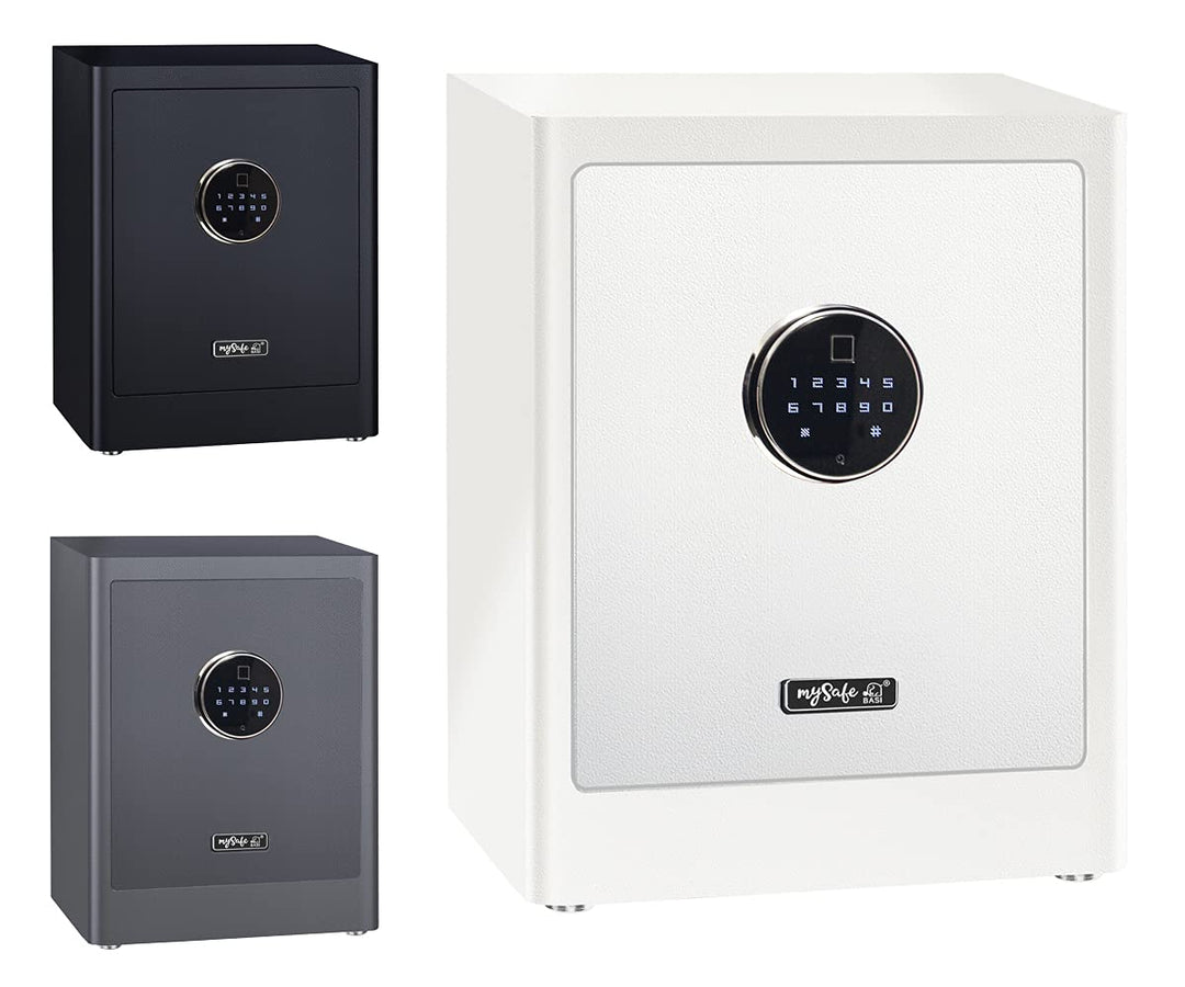 mySafe Premium 450 | elektronischer Schrank-Tresor | Zahlencode & Fingerscan | modernes Design | hoh