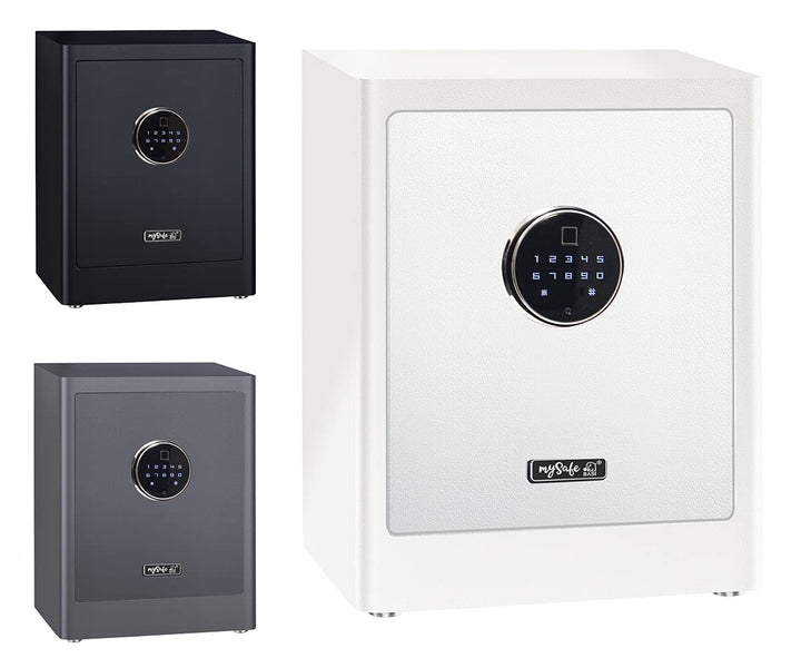 mySafe Premium 450 | elektronischer Schrank-Tresor | Zahlencode & Fingerscan | modernes Design | hoh