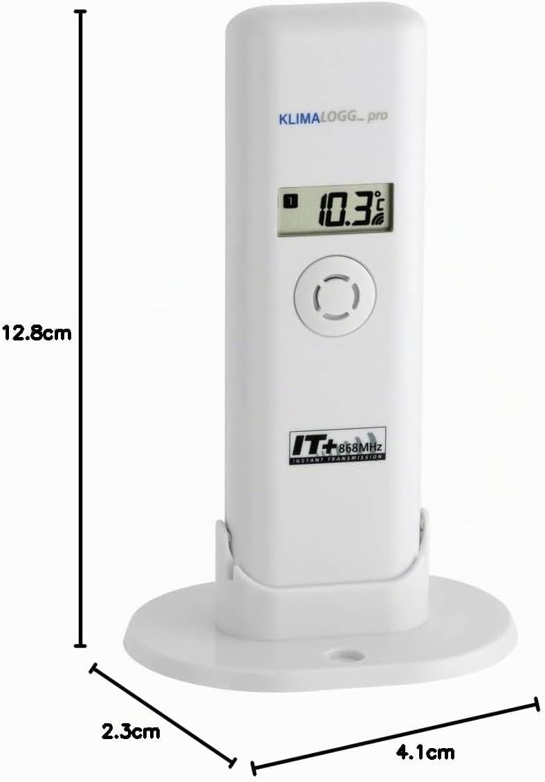 TFA Dostmann Temperatur Sender für Klimalogg Pro, 30.3181.IT, Ersatzsender/Zusatzsender, mit Kabelfü