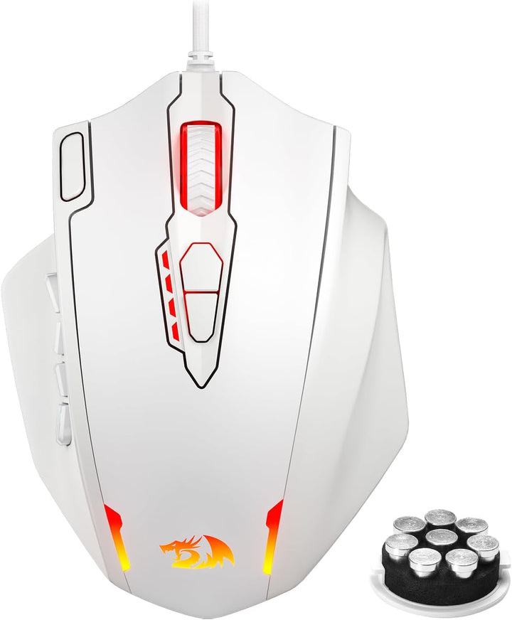 Redragon M908 Impact RGB-LED-MMO-Maus mit seitlichen Tasten, optische kabelgebundene Gaming-Maus mit
