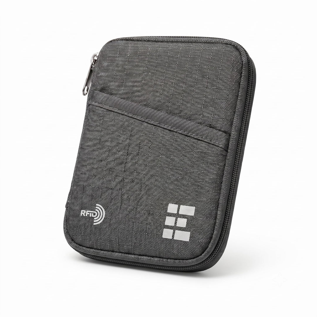 Zero Grid Reisepasshülle – Reisedokumenten-Halter mit RFID-Blockierung Shadow, Shadow