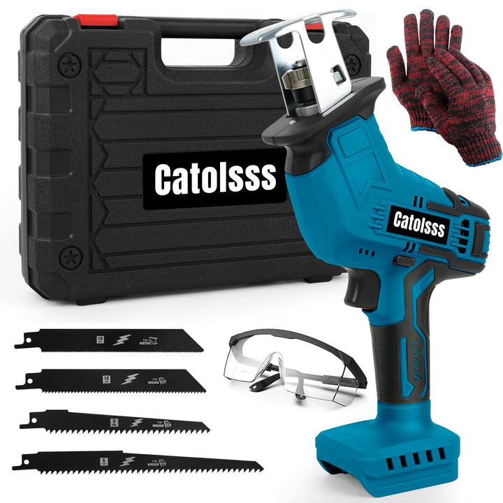 Akku Säbelsäge kompatibel mit Makita 18V,0-3500 Hübe/Min, Stufenlos Variabel mit 4 Sägeblätter für M