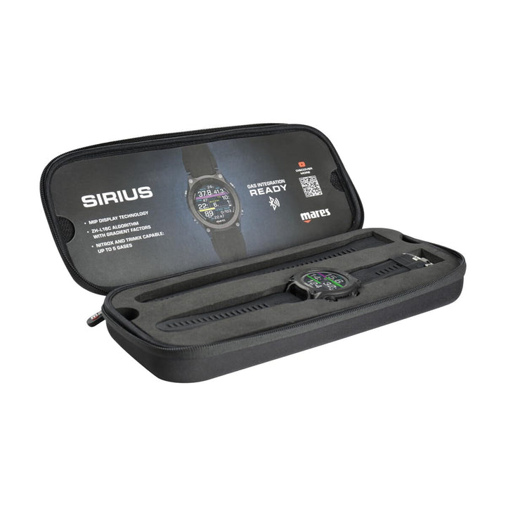 Mares Sirius Tauchcomputer im Armbanduhr-Format schwarz/schwarz, schwarz/schwarz