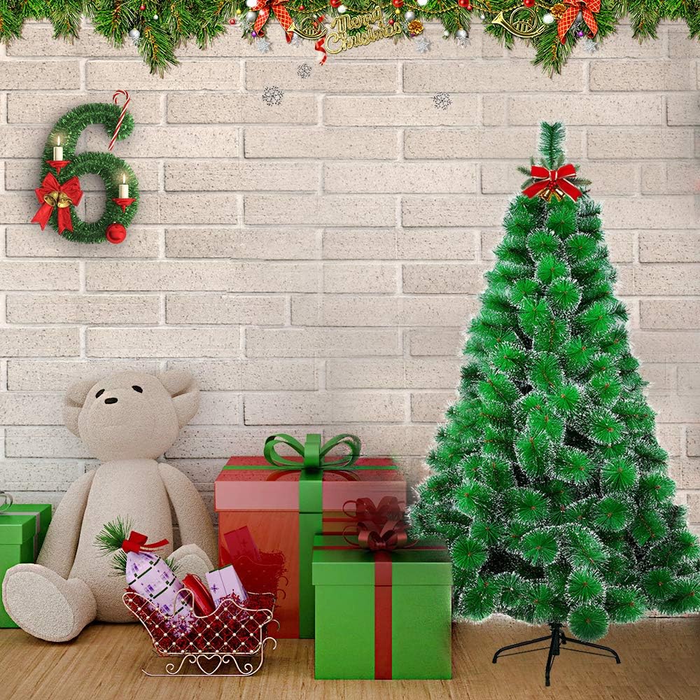 HENGMEI 180cm PVC Weihnachtsbaum Tannenbaum Christbaum Grün künstlicher mit Metallständer ca. 240 Sp