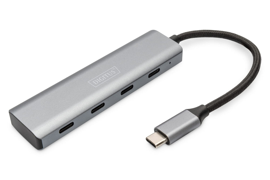 DIGITUS DA-70246 – USB Hub – 4-Port USB 3.2 Gen 1 Hub Typ C – Superspeed Datenübertragung bis 5 Gbit
