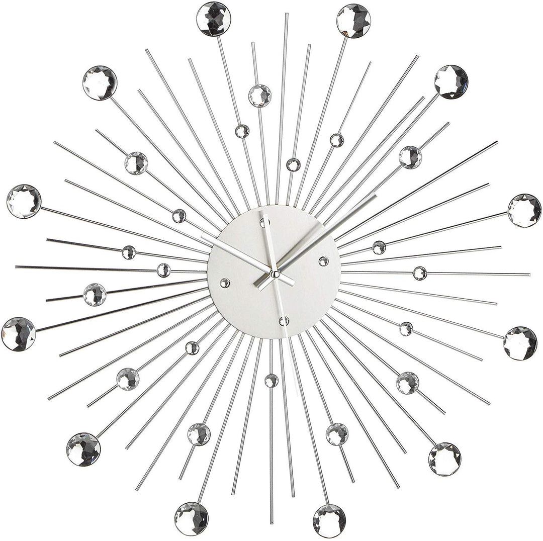 Out of the blue Dekoratives Objekt/Wanduhr in Form eines Sterns mit Strassperlen/Material: Metall 50