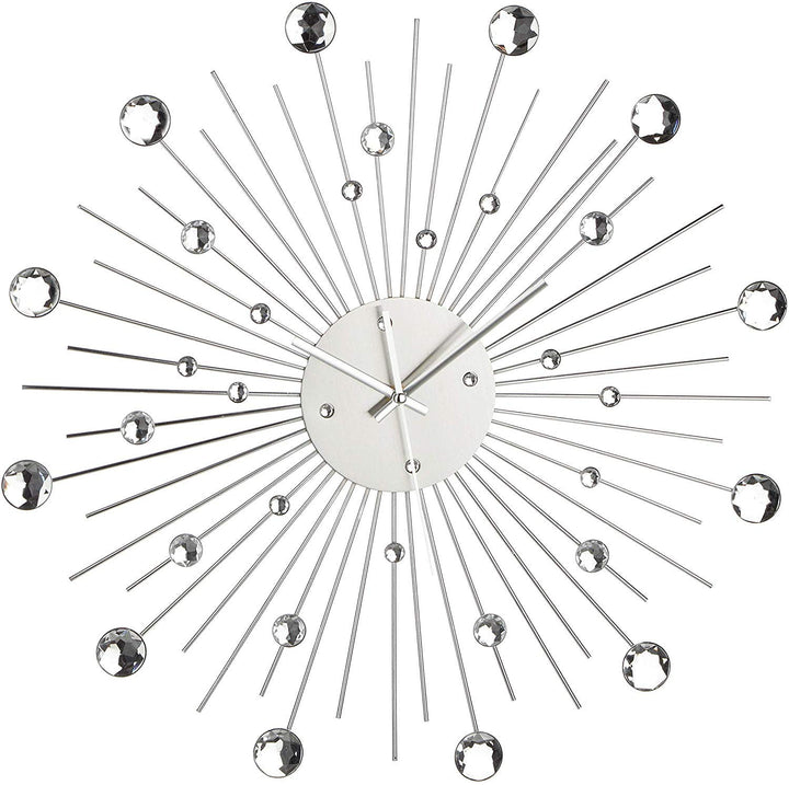 Out of the blue Dekoratives Objekt/Wanduhr in Form eines Sterns mit Strassperlen/Material: Metall 50