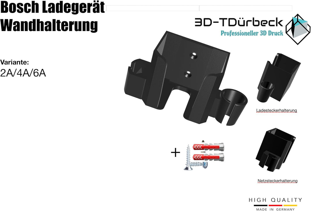 Premium Wandhalterung für das Bosch Ladegerät eBike - Stabile und sichere Aufbewahrung für Ihr eBike