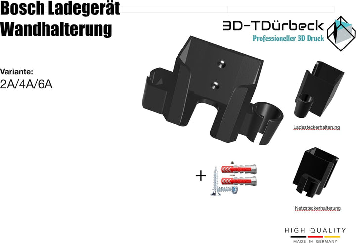Premium Wandhalterung für das Bosch Ladegerät eBike - Stabile und sichere Aufbewahrung für Ihr eBike