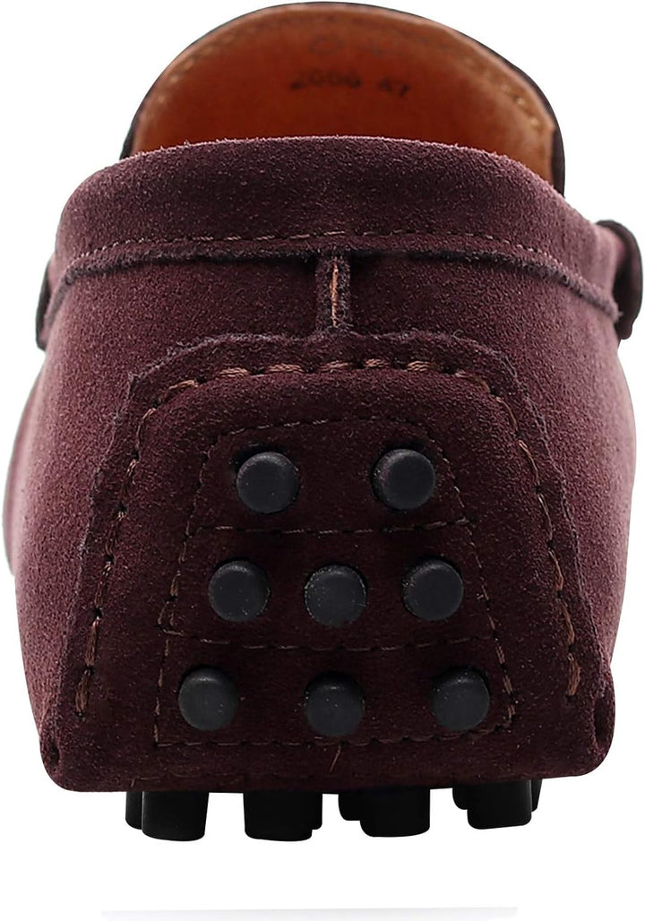 Jamron Herren Wildleder Penny Loafers Gemütlich Fahrende Schuhe Mokassin Slippers 42 EU Kaffee, 42 E