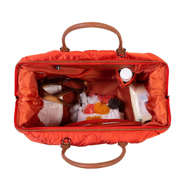 Childhome, Mommy Bag Wickeltasche - Gesteppt - Rot 55x30x40cm Jubiläumsauflage Rot Gesteppt, Rot Ges