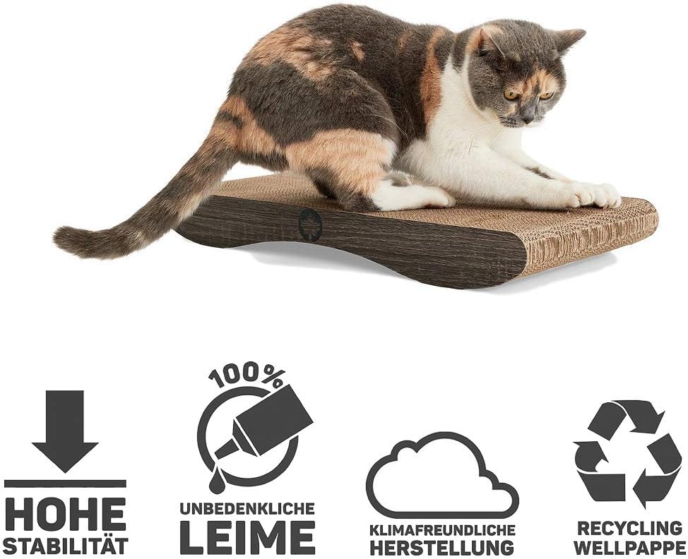 CanadianCat Company | Kratzkarton Comet L | 60 x 29 x 7 cm | Kratzmöbel, Kratzbrett | XL Qualitäts-P