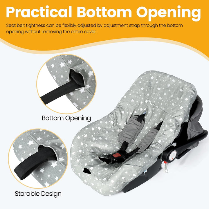 Orzbow Universal Bezug für Babyschale,Schutzbezug aus 100% Baumwolle,Perfekter Passform für Babyscha