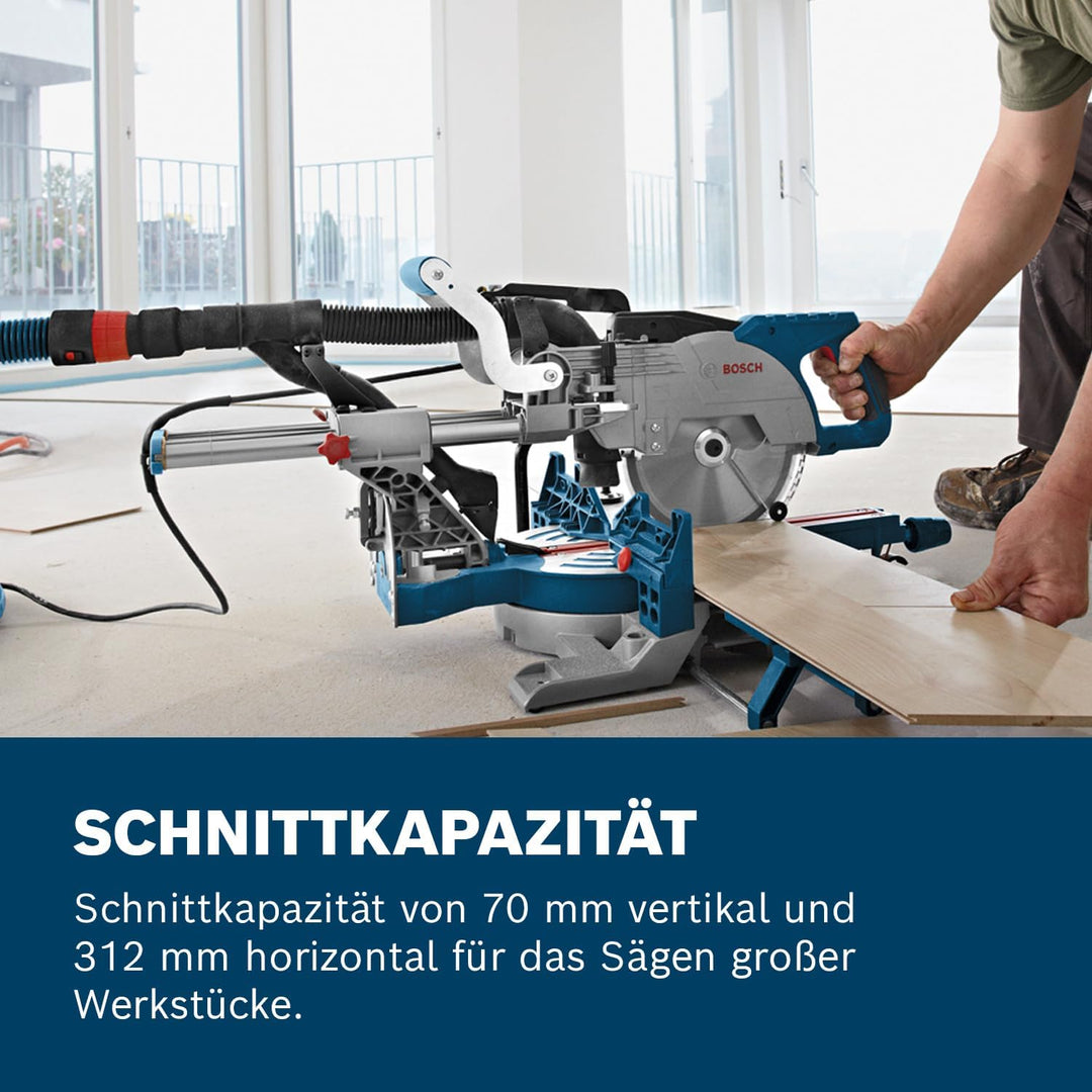 Bosch Professional Kappsäge GCM 8 SJL (1600 Watt, Sägeblatt-Ø: 216 mm, im Karton) +Sägeblatt Holz GC