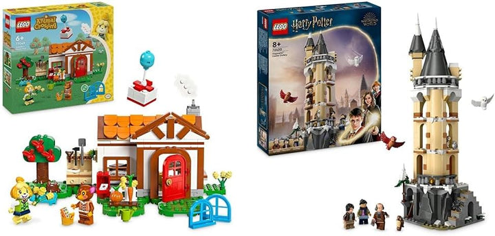 LEGO Animal Crossing Besuch von Melinda, kreatives Spielzeug & Harry Potter Eulerei auf Schloss Hogw