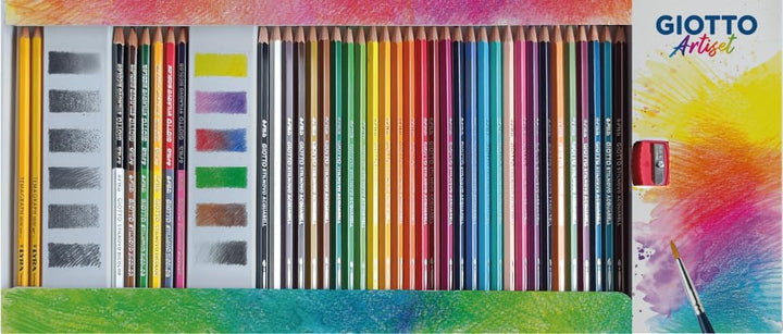 GIOTTO Artiset, Kreativset für Nassmalerei, 59-teilig Set da 65 pezzi Artiset, Set da 65 pezzi Artis
